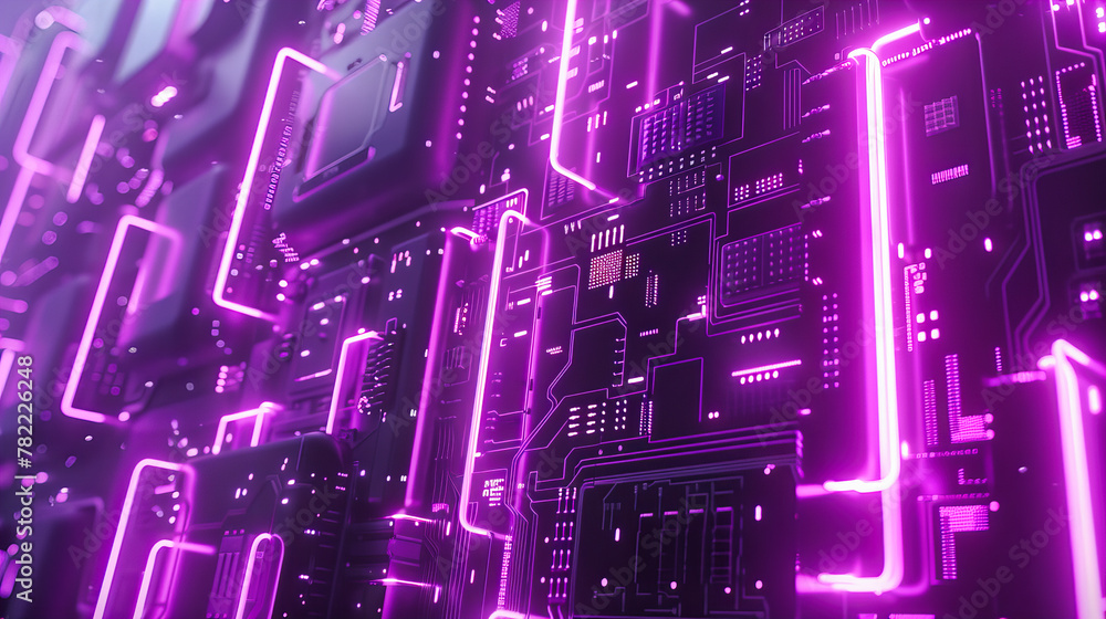 Aufkleber digital nexus, abstract visualization of futuristic technology, connecting networks in a cyber space