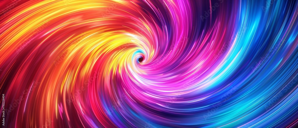 Poster vivid vortex of colors in dynamic motion