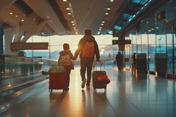 Fototapeta na wymiar Enhancing Global Travel with High Tech Luggage Solutions: Explore Smart Suitcases with Advanced Security Features, Modular Design, and High Tech Travel Systems