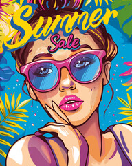 Summer sale poster for store poster