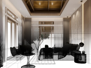 3d rendering of interior bathroom