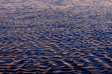 The waves of the sea turned red