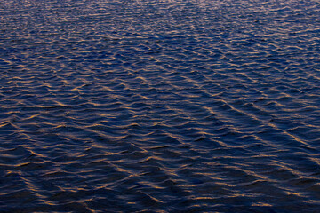 The waves of the sea turned red