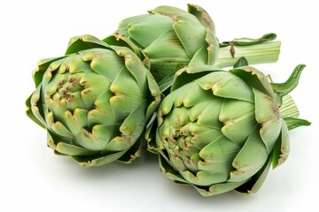 Obraz premium Fresh artichoke on white background