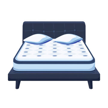 recommend clip art: Bed With Mattress isolated on a transparent background, clipart, graphic resource