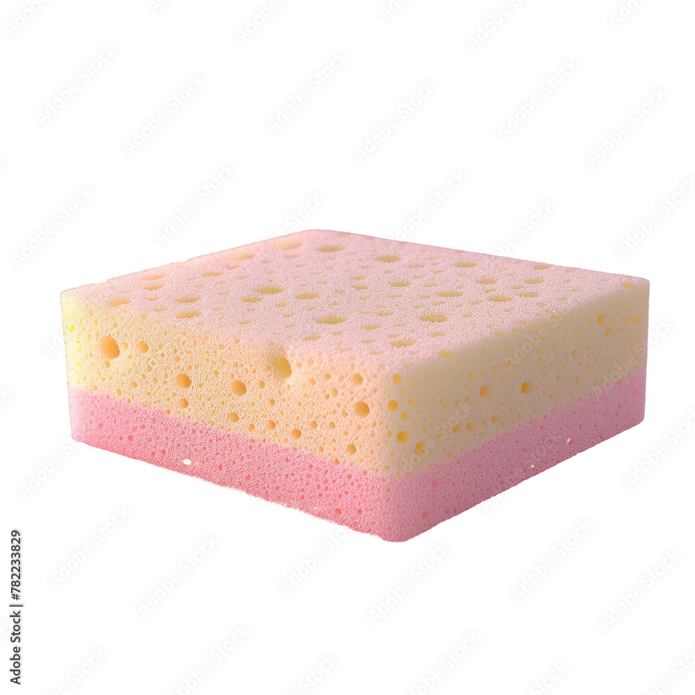 Poster a sponge close-up on a transparent background