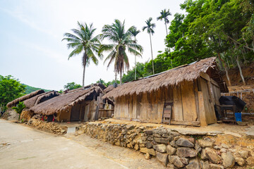 Original village thatched house in Chubao Village, Wuzhishan City, Hainan, China