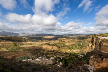landscape view from the village of Ronda
