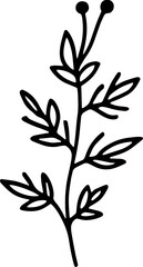 aesthetic minimalist floral logo element