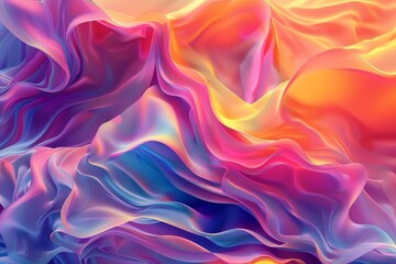 abstract fluid background with colorful wavy shapes creative graphic illustration - obrazy, fototapety, plakaty