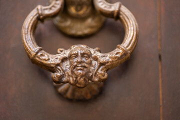 Old vintage ornate door knocker