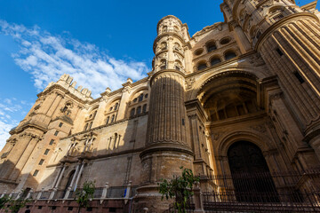 Fototapeta na wymiar Architecture details of Malaga Cathedral