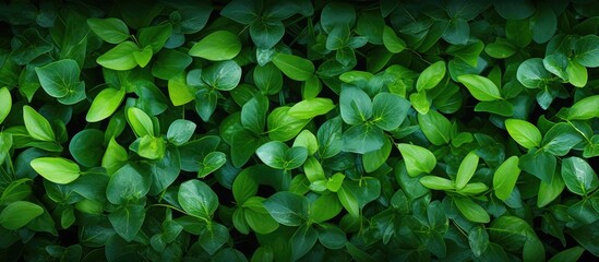 Green foliage pattern on a wall