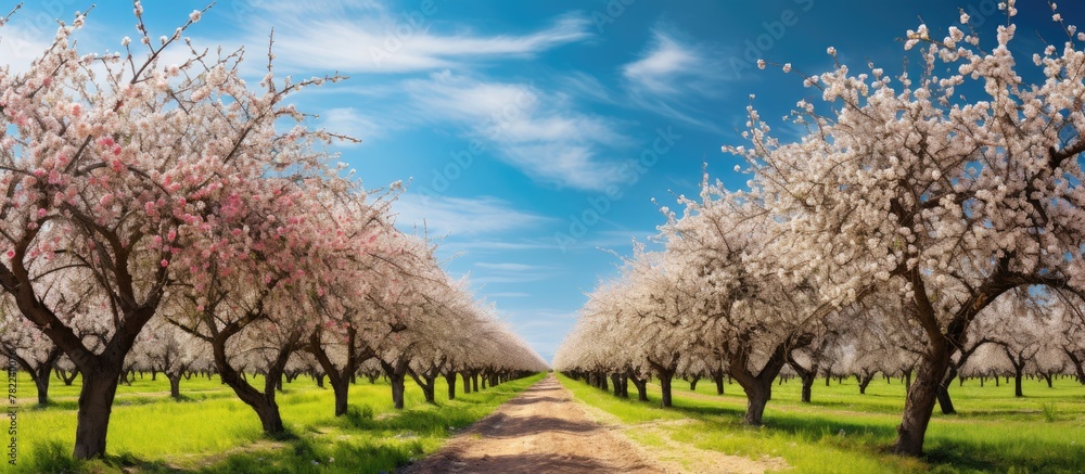 Poster group of trees in a grassy field