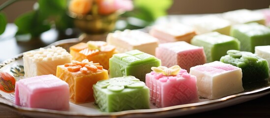 Plate with Various Colored Food Items
