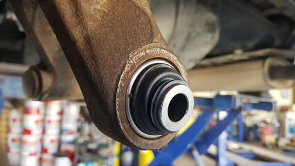 The bushing of the car's lower body