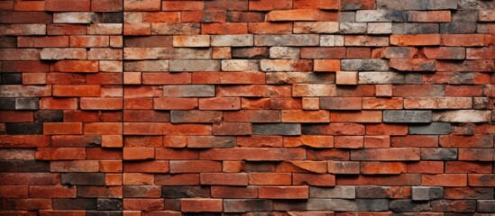 Brick wall texture with extensive brick arrangement