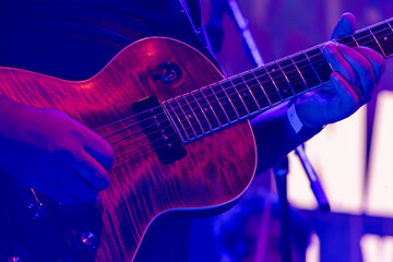 Obraz premium Electric guitar player