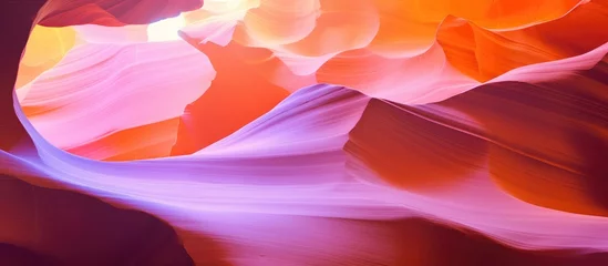 Foto auf Acrylglas Colorful sandstone rocks illuminated by bright light © HN Works
