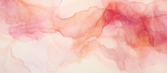 Obraz na płótnie Canvas Pink and red cloud watercolor art