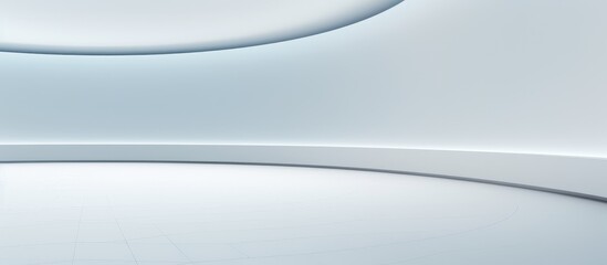 White room with curved ceiling and floor