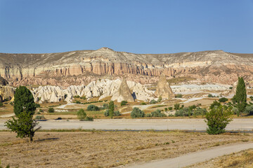 Beautiful view of Uchisar and Goreme National Park in Cappadocia - 782244426