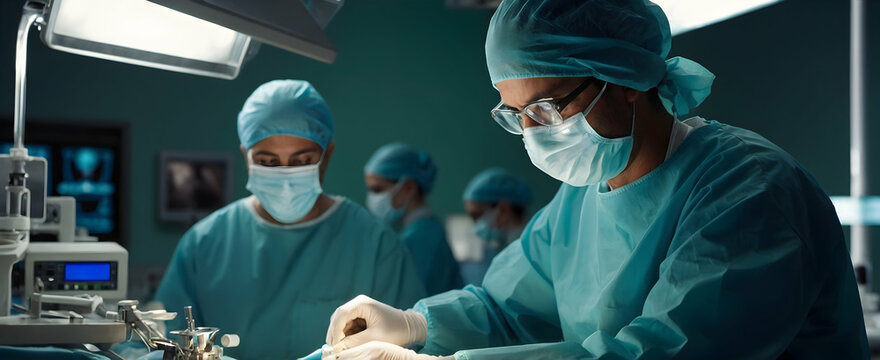Intense Focus: Surgical Precision in Action - Candid Glimpse of Surgeons at Work in the Operating Room