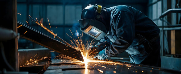 Dynamic Welding Sparks: A Symphony of Light and Heat in the Candid Daily Routine of Work
