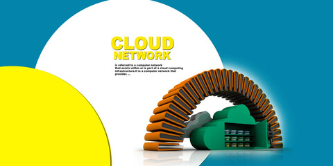 3d rendering office document Binder cloud storage
