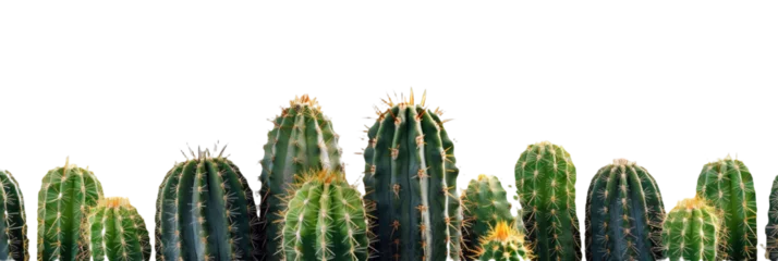 Raamstickers Cactus Dark Green Cacti Isolated Row