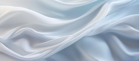 Obraz premium White fabric folds close up