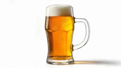  Frothy golden beer in a mug