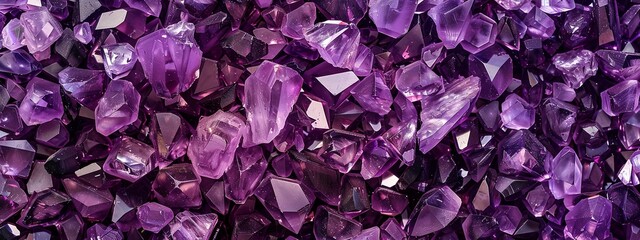abstract crystals background. crystals mountain stones of purple color. copyspace