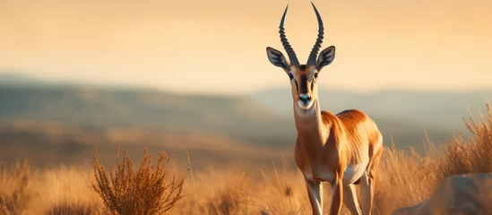 Plexiglas foto achterwand A graceful antelope in the wild © HN Works