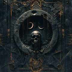 Fototapeta premium Ancient Ethnic Album Movie Poster T-Shirt Cover Horror Printable 3D Render