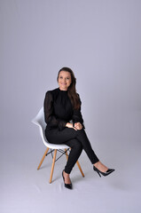 beldade modelo feminina com roupa social executiva mulher de sucesso nos negócios 