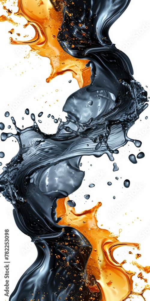 Poster drops of paint bouncing on a white base. abstract background with splash and spray elements