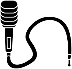 microphone illustration music silhouette sound logo song icon black media audio voice karaoke sing hand podcast studio outline speech shape technology performance stage for vector graphic background