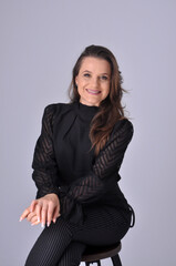 beldade modelo feminina com roupa social executiva mulher de sucesso nos negócios 