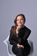 beldade modelo feminina com roupa social executiva mulher de sucesso nos negócios 