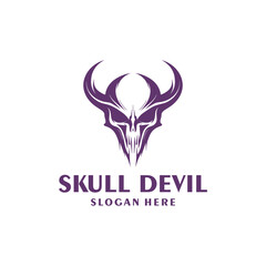 Long horn, vintage logo vector illustration