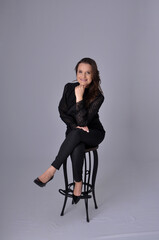 beldade modelo feminina com roupa social executiva mulher de sucesso nos negócios 