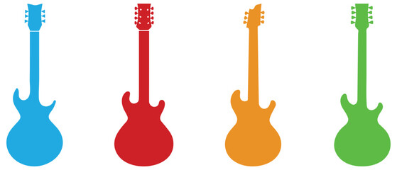 Guitar icon studio song. Festival rock vector design.