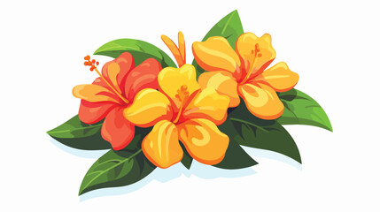 Asia flower icon isometric vector. Floral nature. T