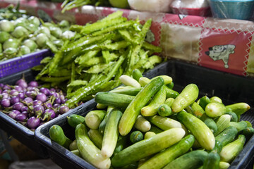 Frischmarkt Gemüse Markt Asien Thailand
