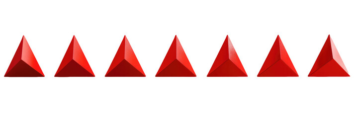 Red Downward Triangles Row