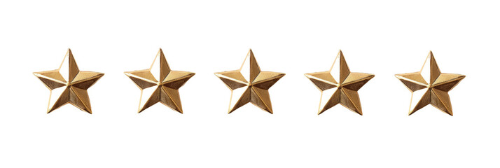 Star Shapes Isolated Row