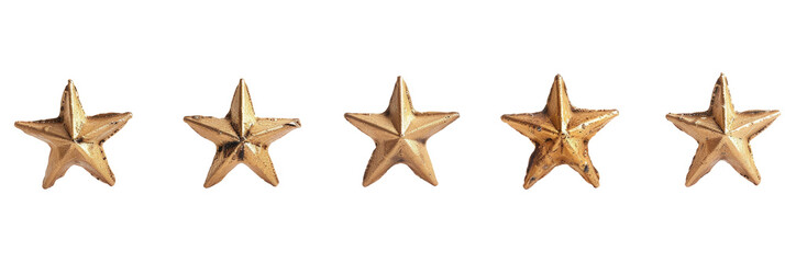 Star Shapes Isolated Row