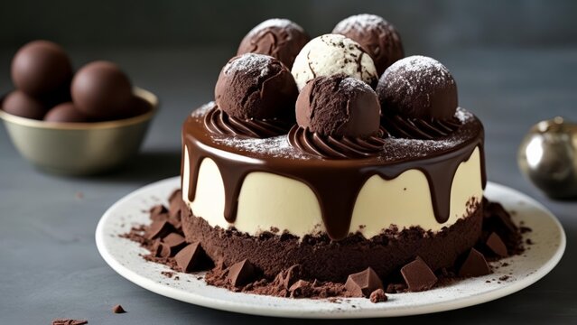  Indulge in a chocolate lovers dream with this decadent cake