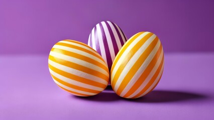 Vibrant Easter eggs striped in hues of joy